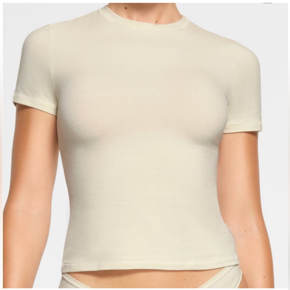 NWT SKIMS Cotton Jersey T-shirt Medium in Bone